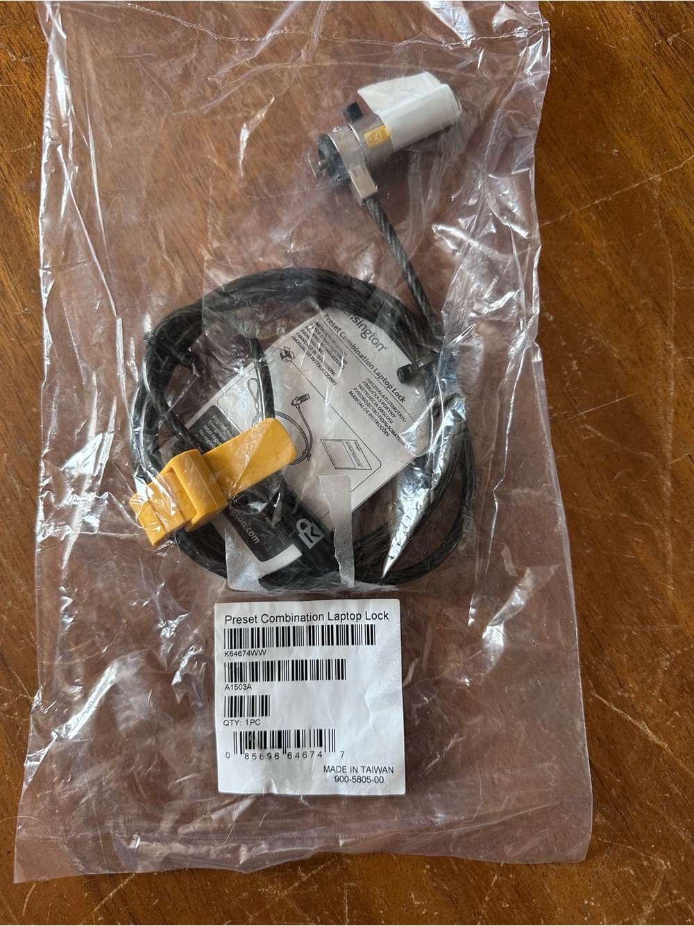 Kensington Preset Combination Laptop Lock